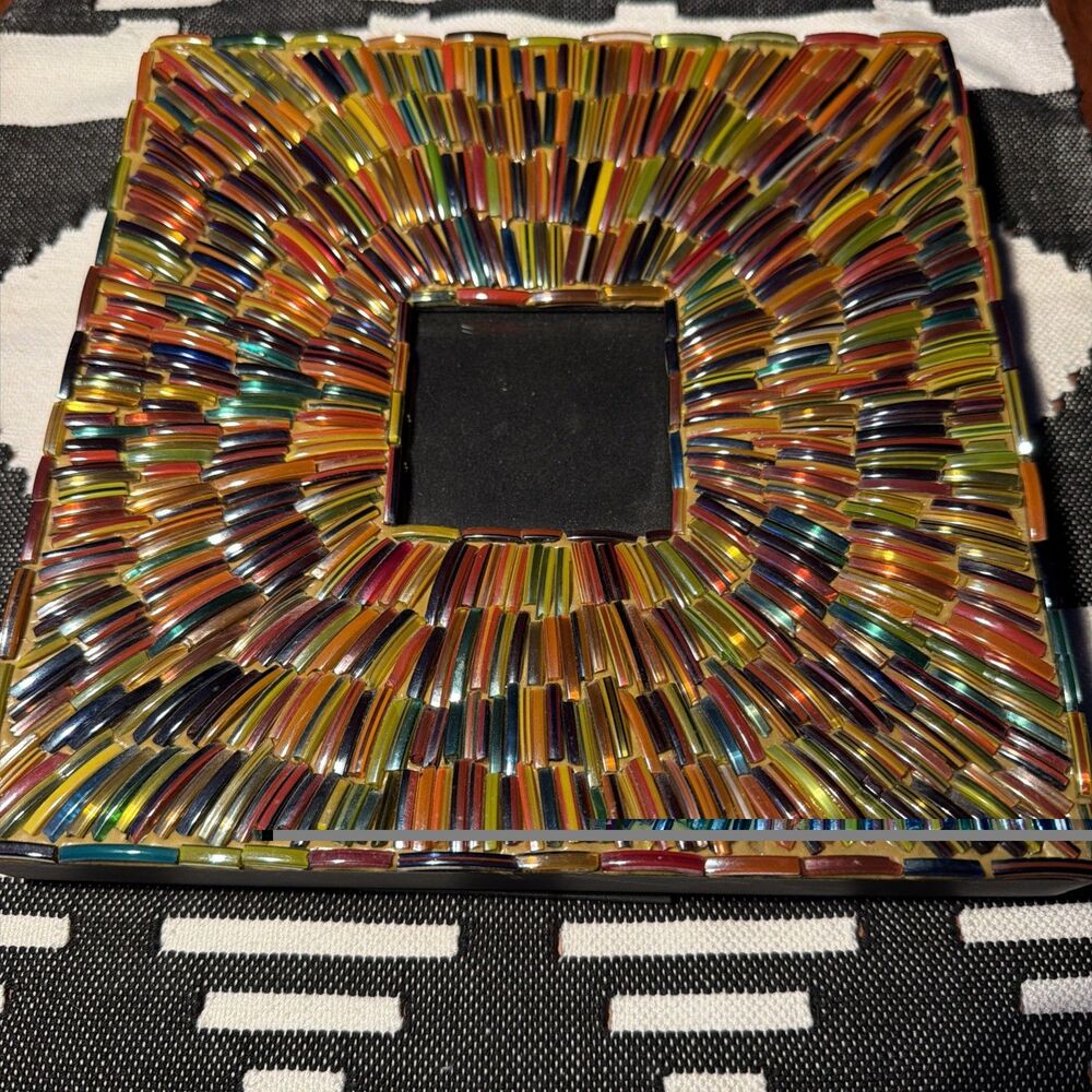 1821M Jewel Tones 3x2.5 Frame W/8.5” BORDER Basket Weave Acrylics